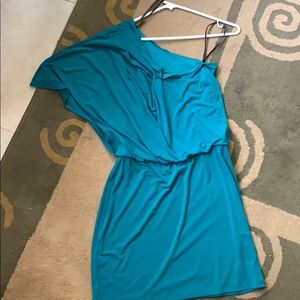 Green one shoulder dress